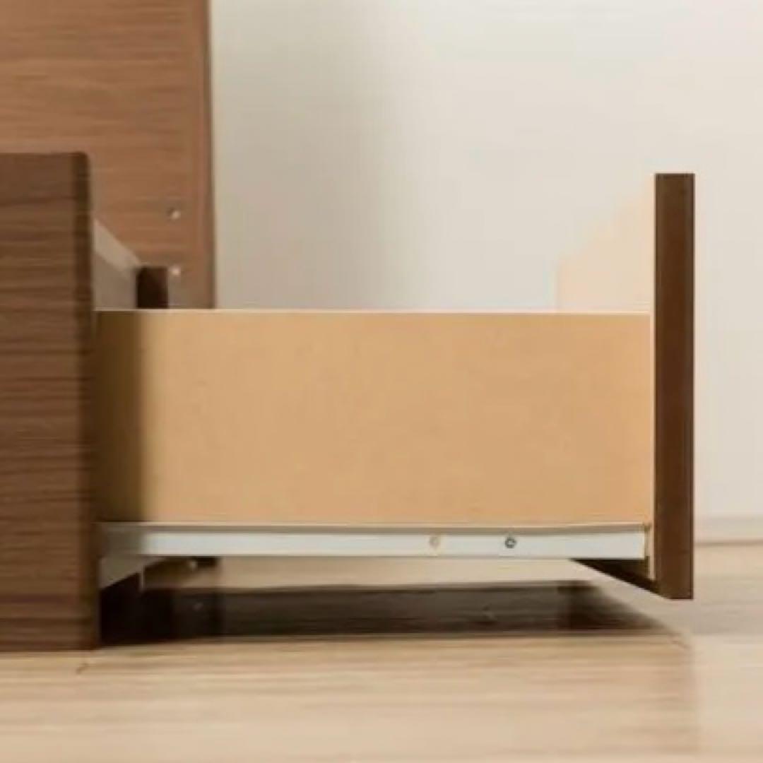 【たのメル便送料込】 ニトリ ベッドフレームダブル ダークブラウン アザン浅型