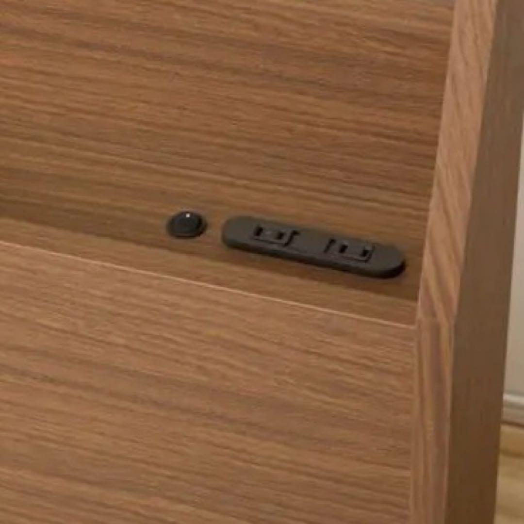 【たのメル便送料込】 ニトリ ベッドフレームダブル ダークブラウン アザン浅型