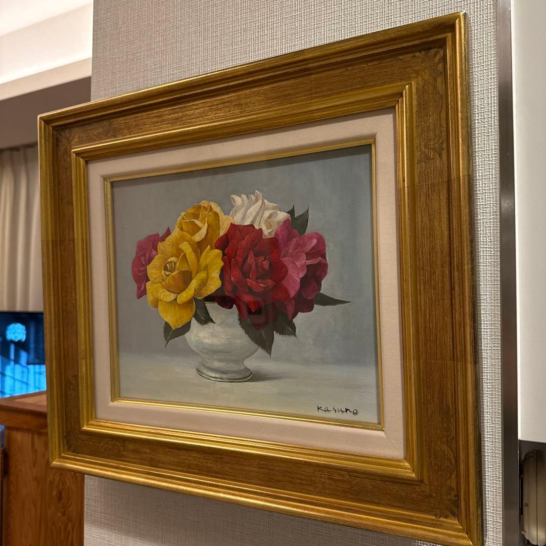 【真作】糟野勝美　バラ