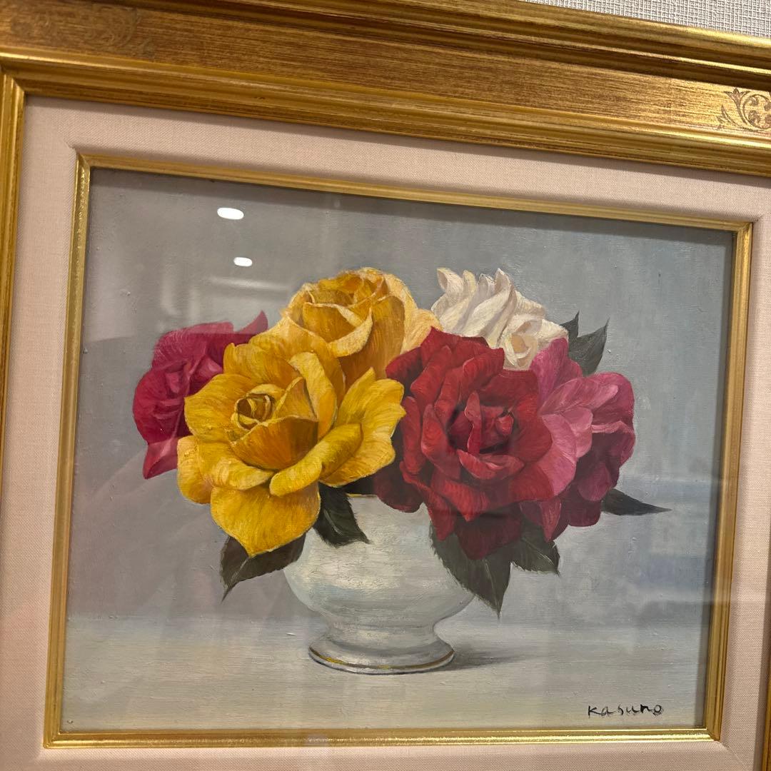 【真作】糟野勝美　バラ