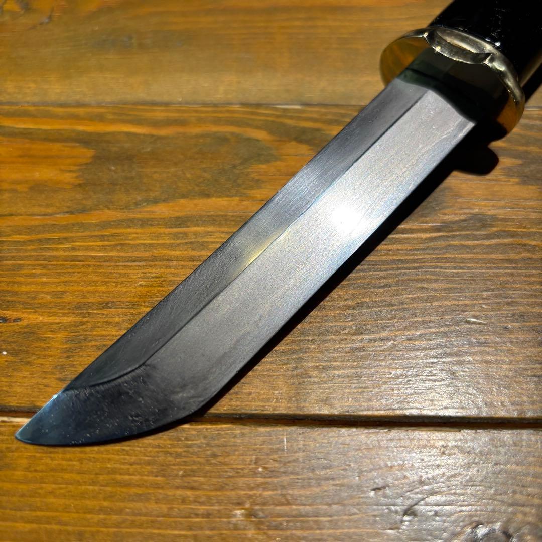 日本刀残欠クラフトナイフNo.85 筑前国住宗次 黒鞘 - メルカリ