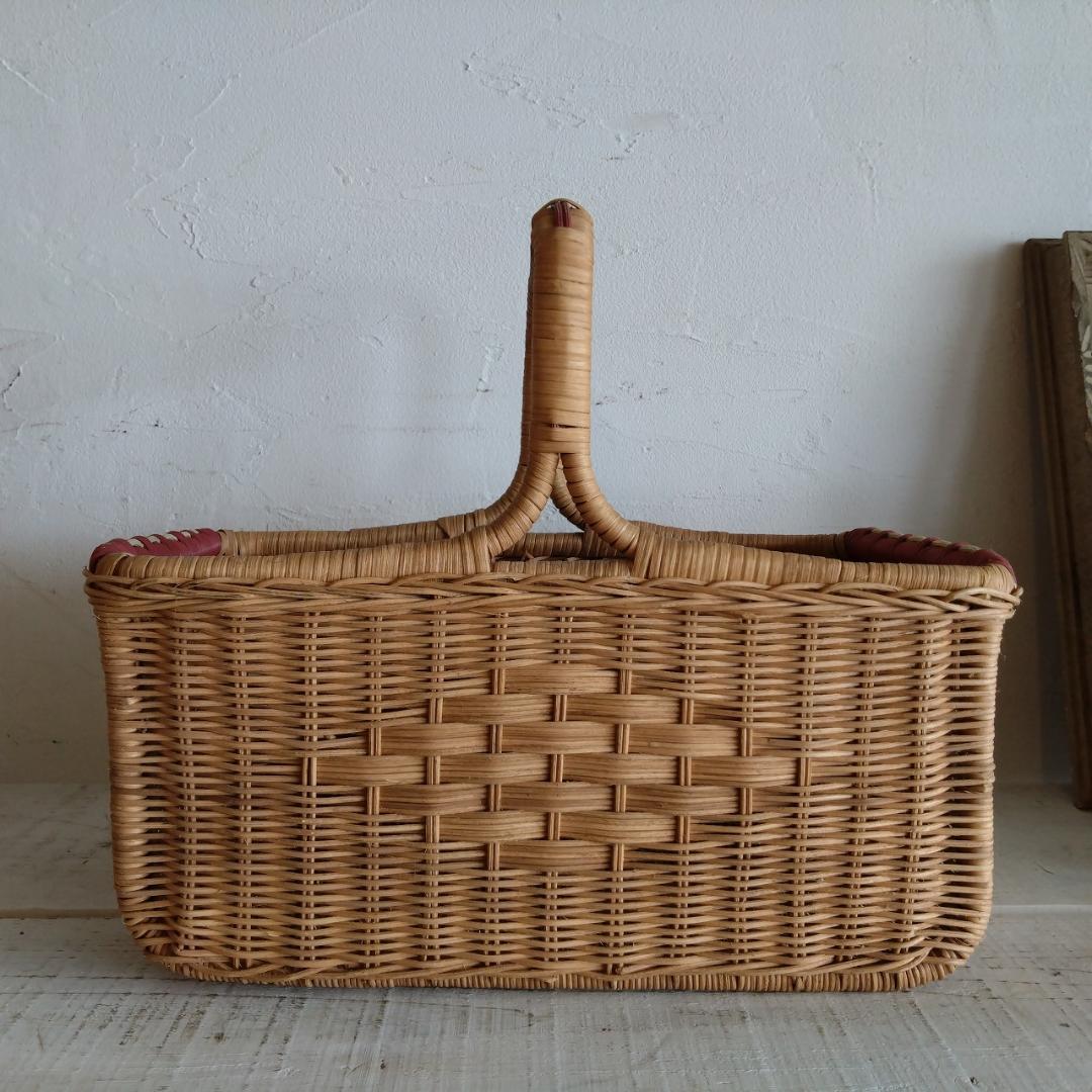 ラタン製バスケット　大　小　2個セット