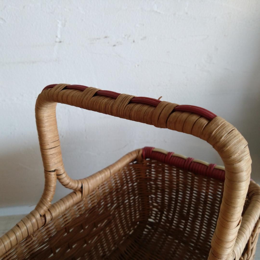 ラタン製バスケット　大　小　2個セット