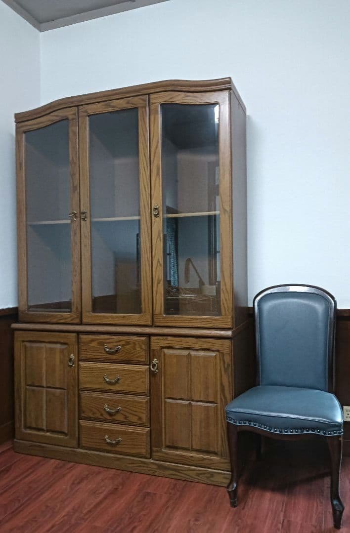 本棚　食器棚　木製 アンティーク　高さ190横120奥行き44