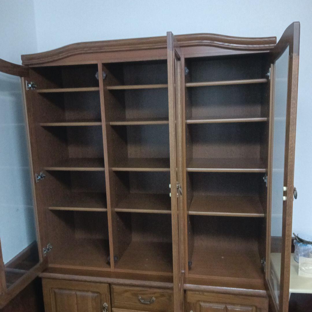 本棚　食器棚　木製 アンティーク　高さ190横120奥行き44