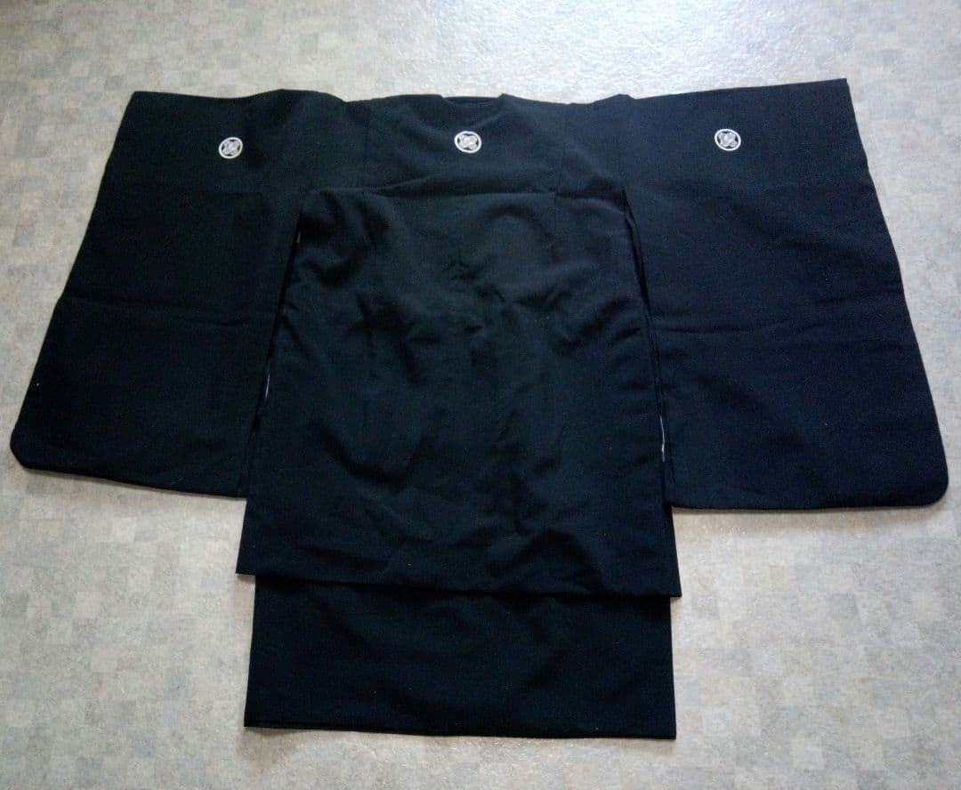 美品【正絹】七五三黒紋付袴セット