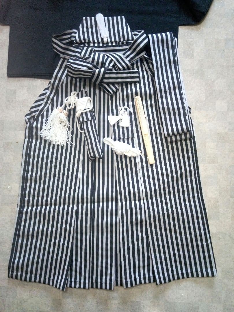 美品【正絹】七五三黒紋付袴セット