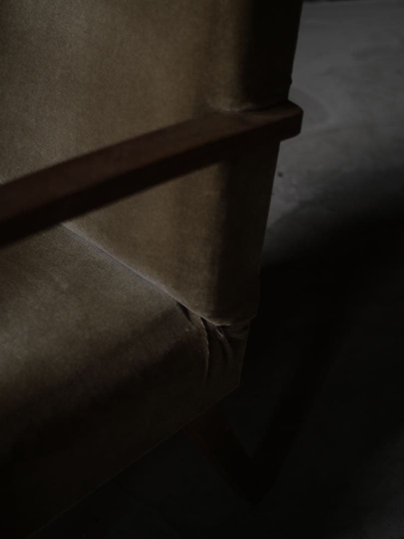 張替え済　ソファ　1人掛けソファ　椅子　古家具　アンティーク昭和レトロ　大正浪漫