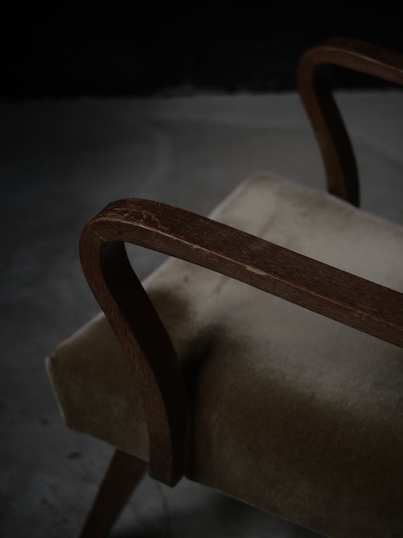 張替え済　ソファ　1人掛けソファ　椅子　古家具　アンティーク昭和レトロ　大正浪漫