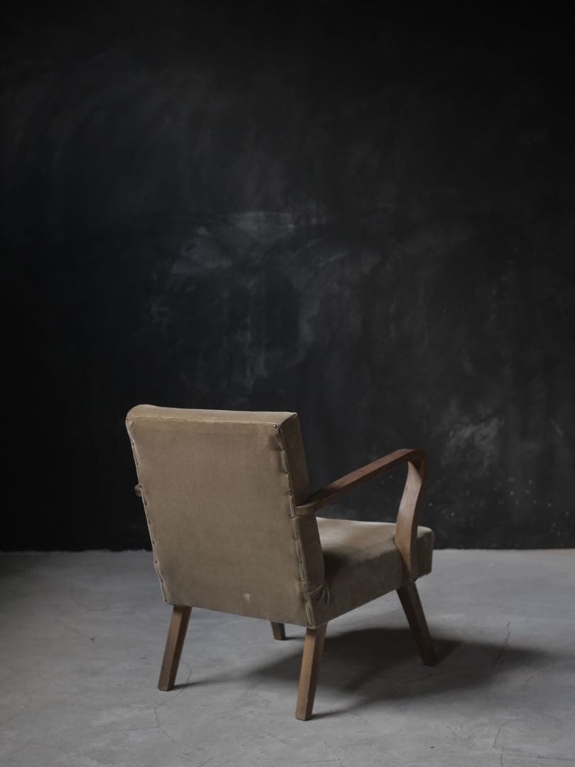 張替え済　ソファ　1人掛けソファ　椅子　古家具　アンティーク昭和レトロ　大正浪漫