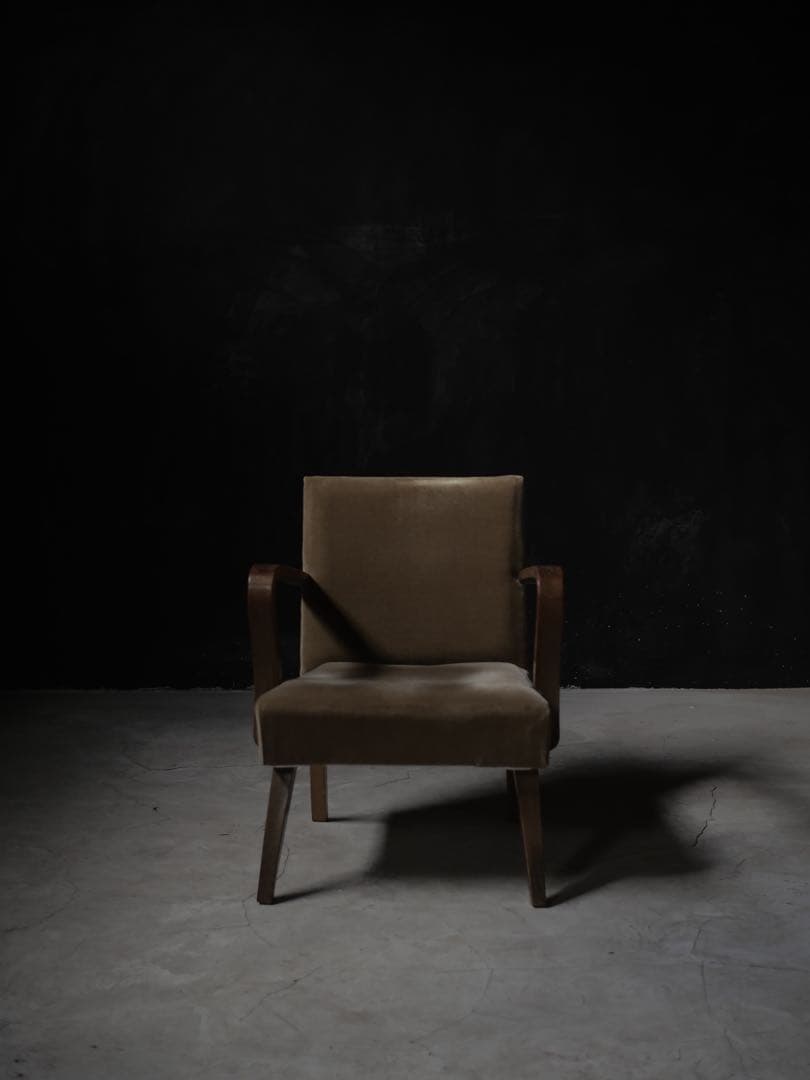 張替え済　ソファ　1人掛けソファ　椅子　古家具　アンティーク昭和レトロ　大正浪漫