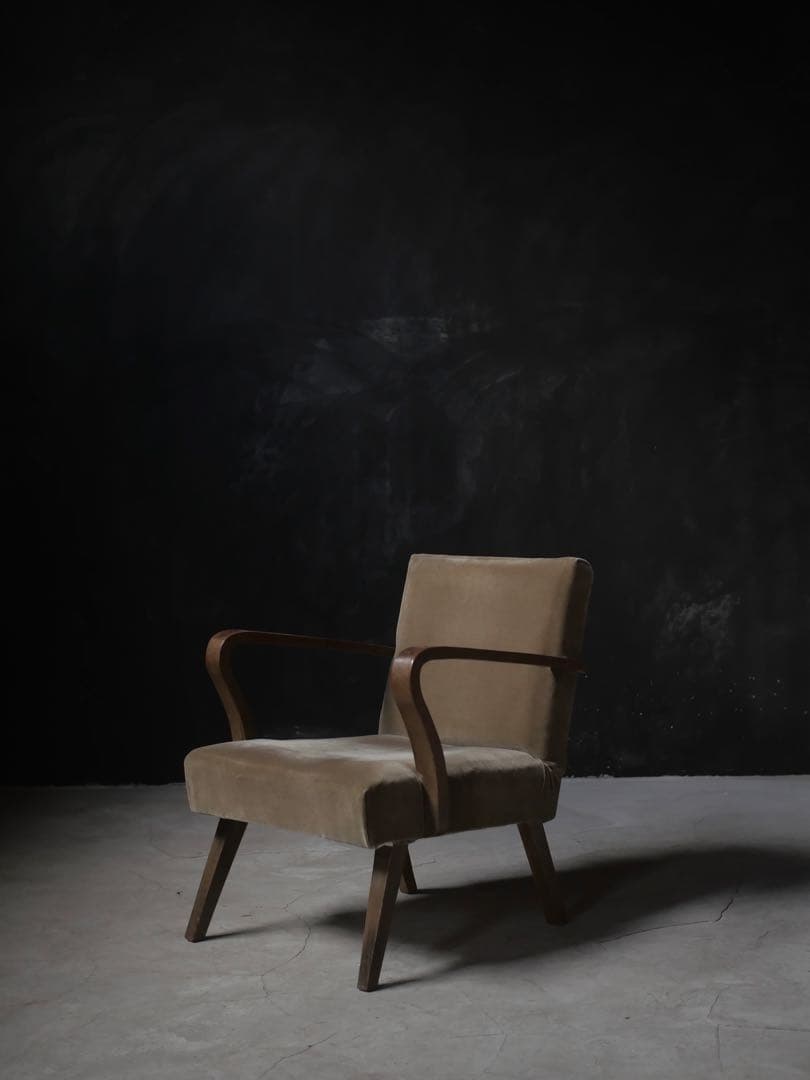 張替え済　ソファ　1人掛けソファ　椅子　古家具　アンティーク昭和レトロ　大正浪漫