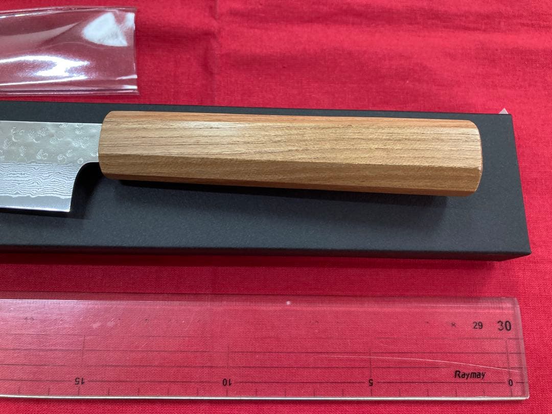 越前打刃物 黒崎真作 ペティナイフ 瑞風 ダマスカス33層仕上げ 135mm