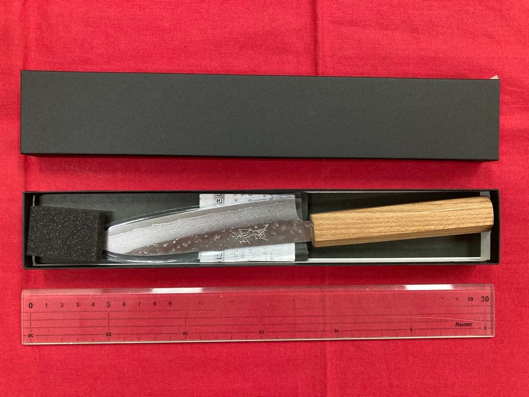 越前打刃物 黒崎真作 ペティナイフ 瑞風 ダマスカス33層仕上げ 135mm