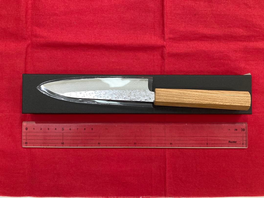 越前打刃物 黒崎真作 ペティナイフ 瑞風 ダマスカス33層仕上げ 135mm