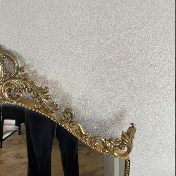 ゴールド　壁掛け鏡　鏡　アンティーク　ミラー　アンティークミラー