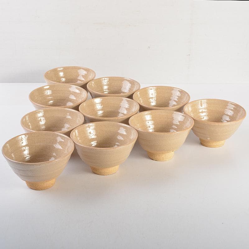 ちゃちゃさん様専用 瀬戸焼陣出窯 澤田酔云作 数茶碗 十客共箱 V