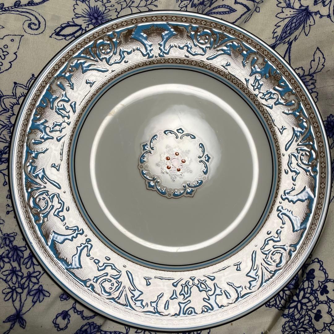 ウェッジウッド　フロレンティーンターコイズ　アフタヌーンティースタンド3段付