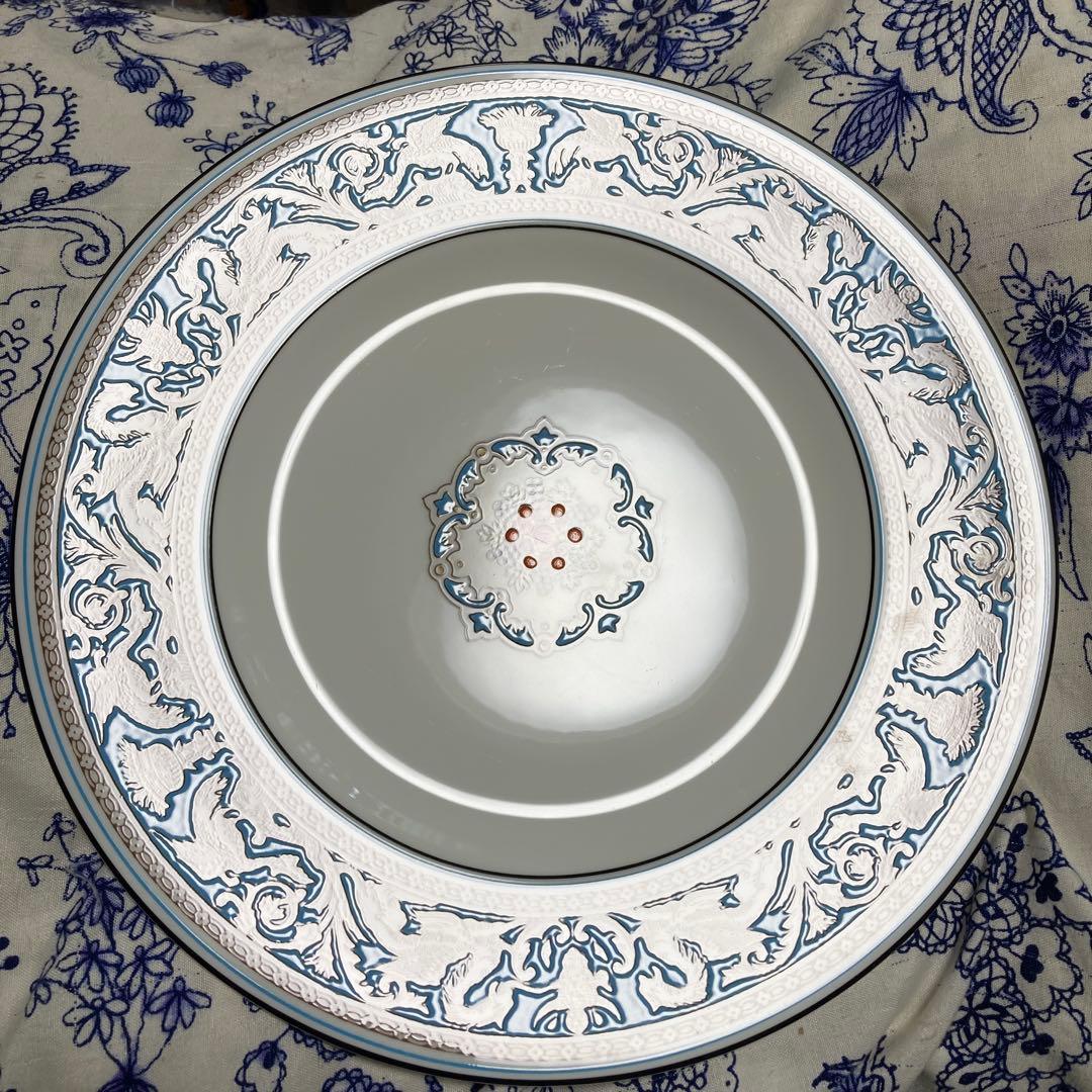 ウェッジウッド　フロレンティーンターコイズ　アフタヌーンティースタンド3段付