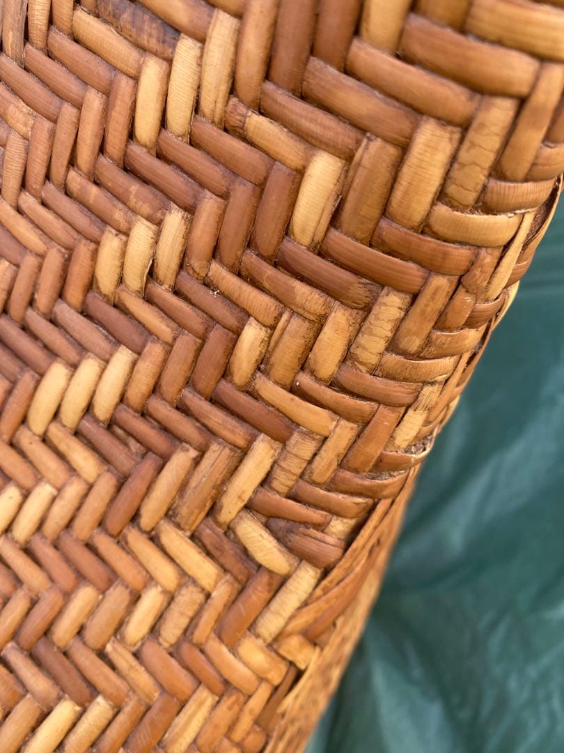 希少✨アジアンファニチャーの天然ラタンチェア　オットマン別売り