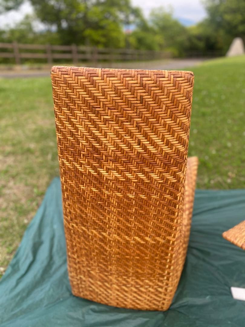 希少✨アジアンファニチャーの天然ラタンチェア　オットマン別売り