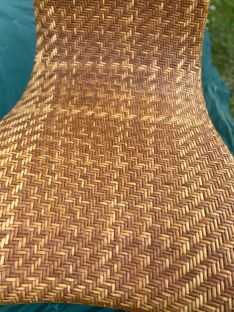 希少✨アジアンファニチャーの天然ラタンチェア　オットマン別売り