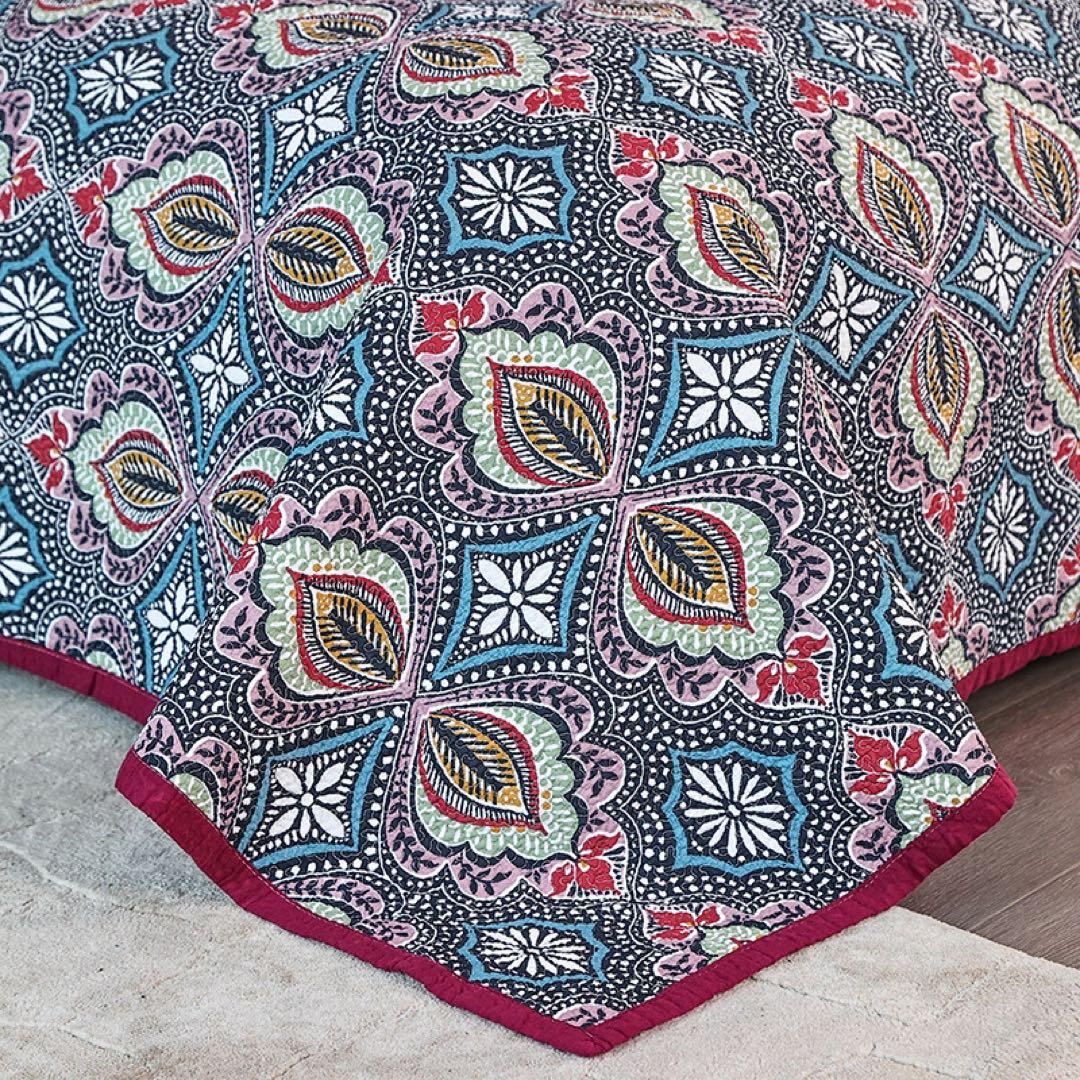 キルトベッドカバー3点セット綿マルチカバー キルティング 134