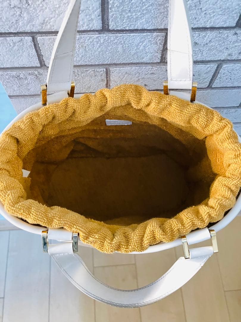 ルイヴィトン イエロー トートバッグ ドローストリング