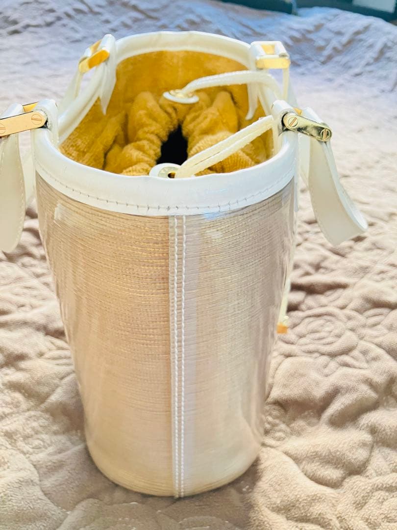 ルイヴィトン イエロー トートバッグ ドローストリング