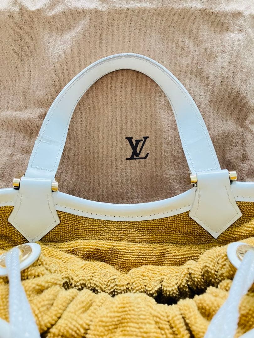 ルイヴィトン イエロー トートバッグ ドローストリング