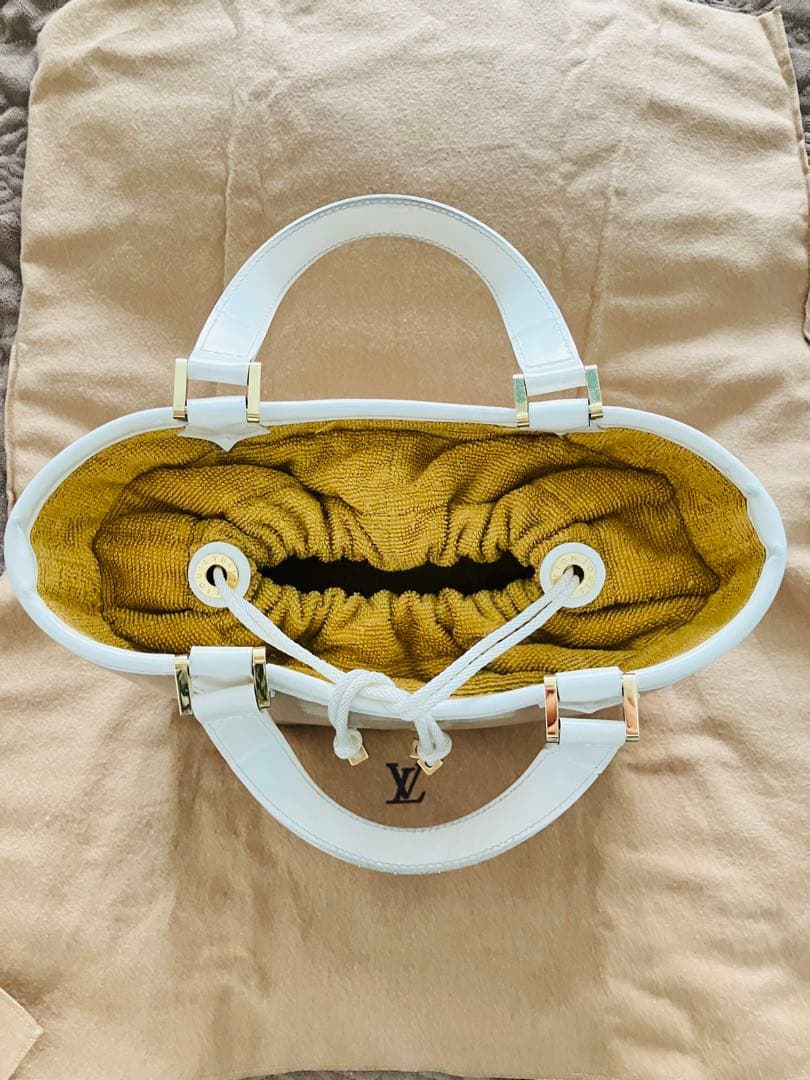 ルイヴィトン イエロー トートバッグ ドローストリング
