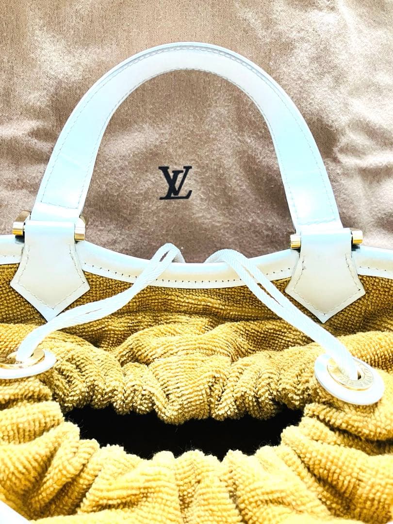 ルイヴィトン イエロー トートバッグ ドローストリング