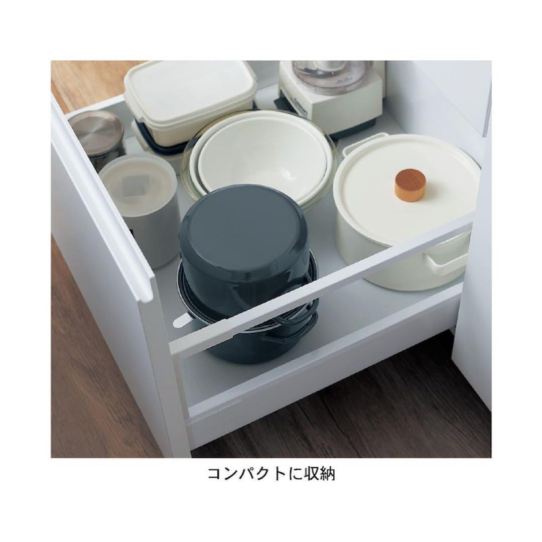 ネイビーブルー　油ろ過フィルター（大）使用のＩＨ対応ホーローあげ天ポット日本製