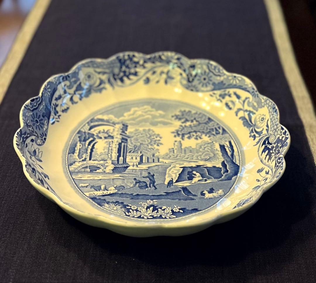 【新品】スポード　ブルーイタリアン　大皿　盛り皿