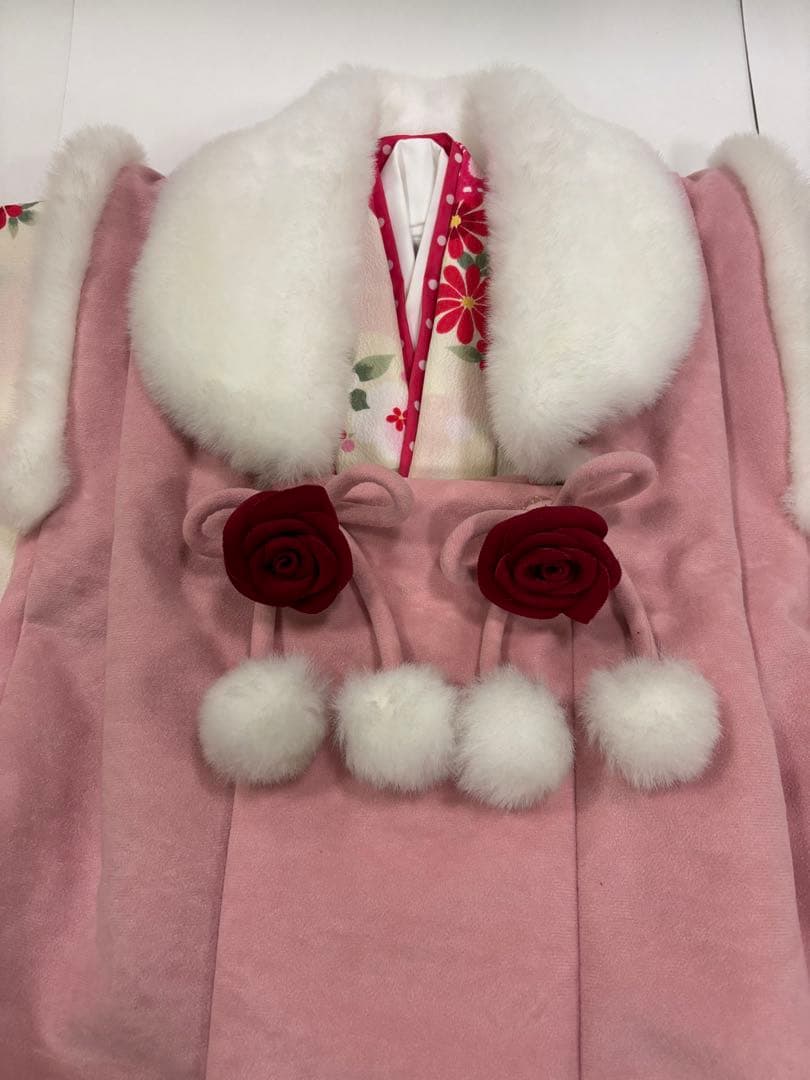 七五三　女の子　着物被布セット　SEIKO MATUDA 薔薇　リボン