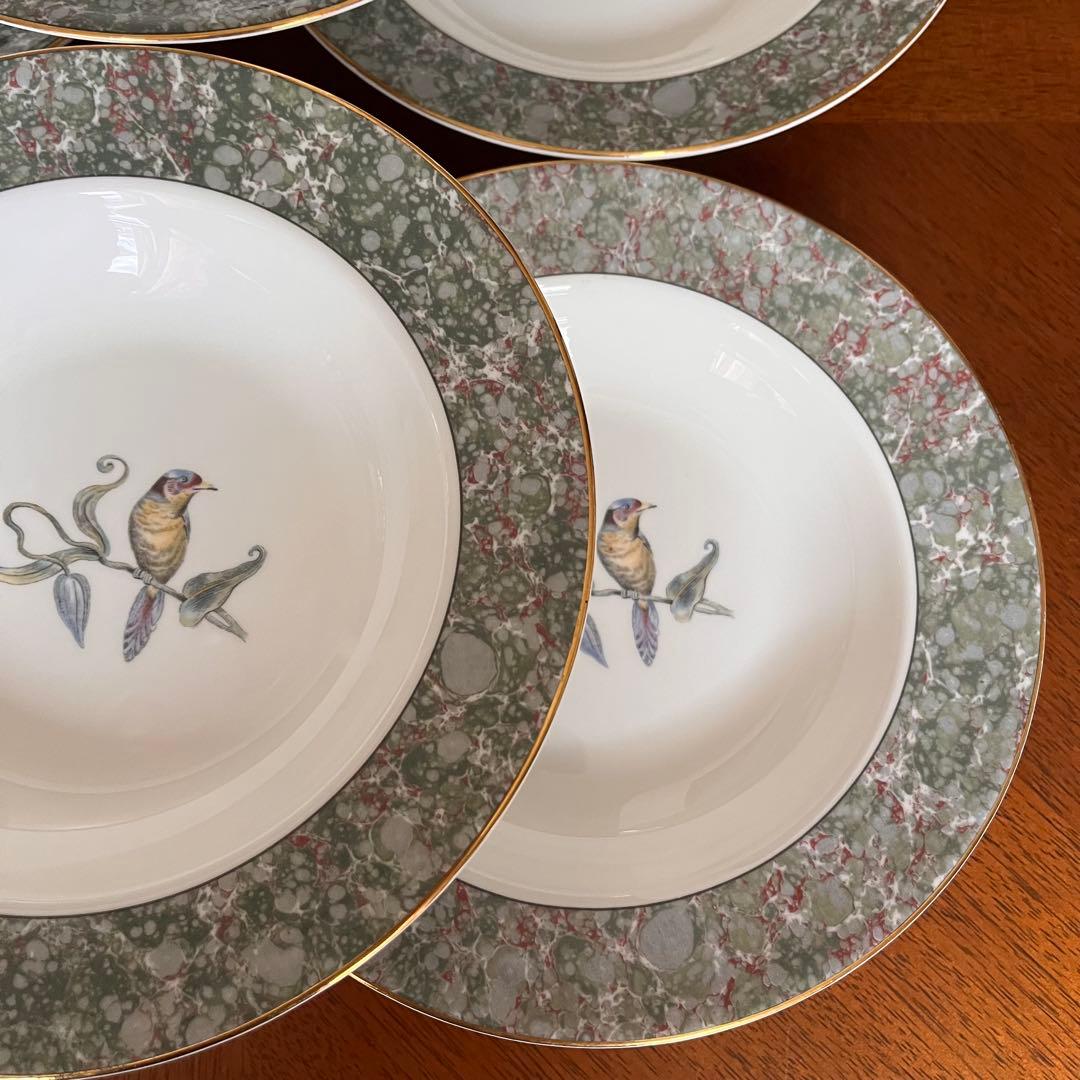 【黒壺美品】ウェッジウッド★ハミングバード★深皿　6枚