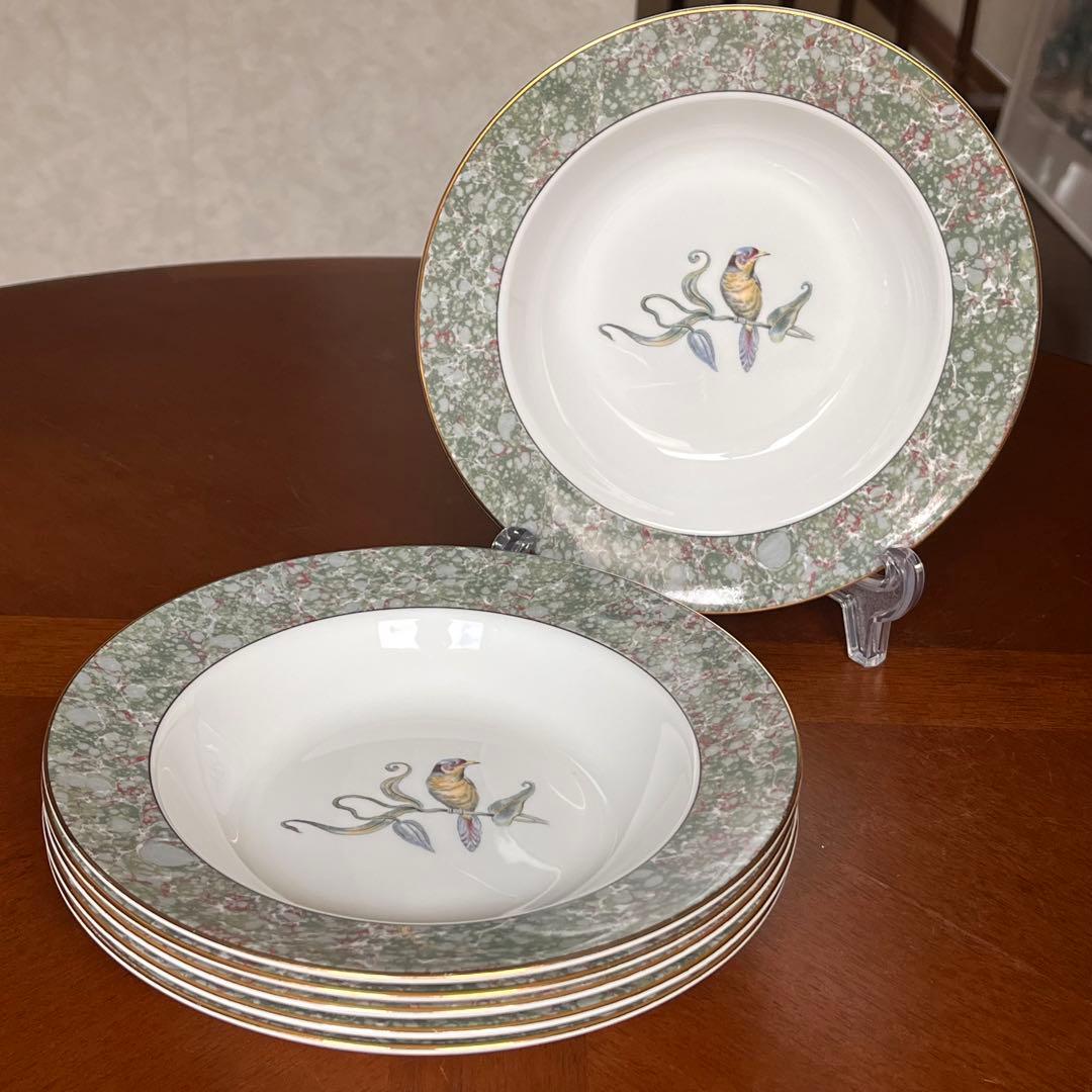 【黒壺美品】ウェッジウッド★ハミングバード★深皿　6枚