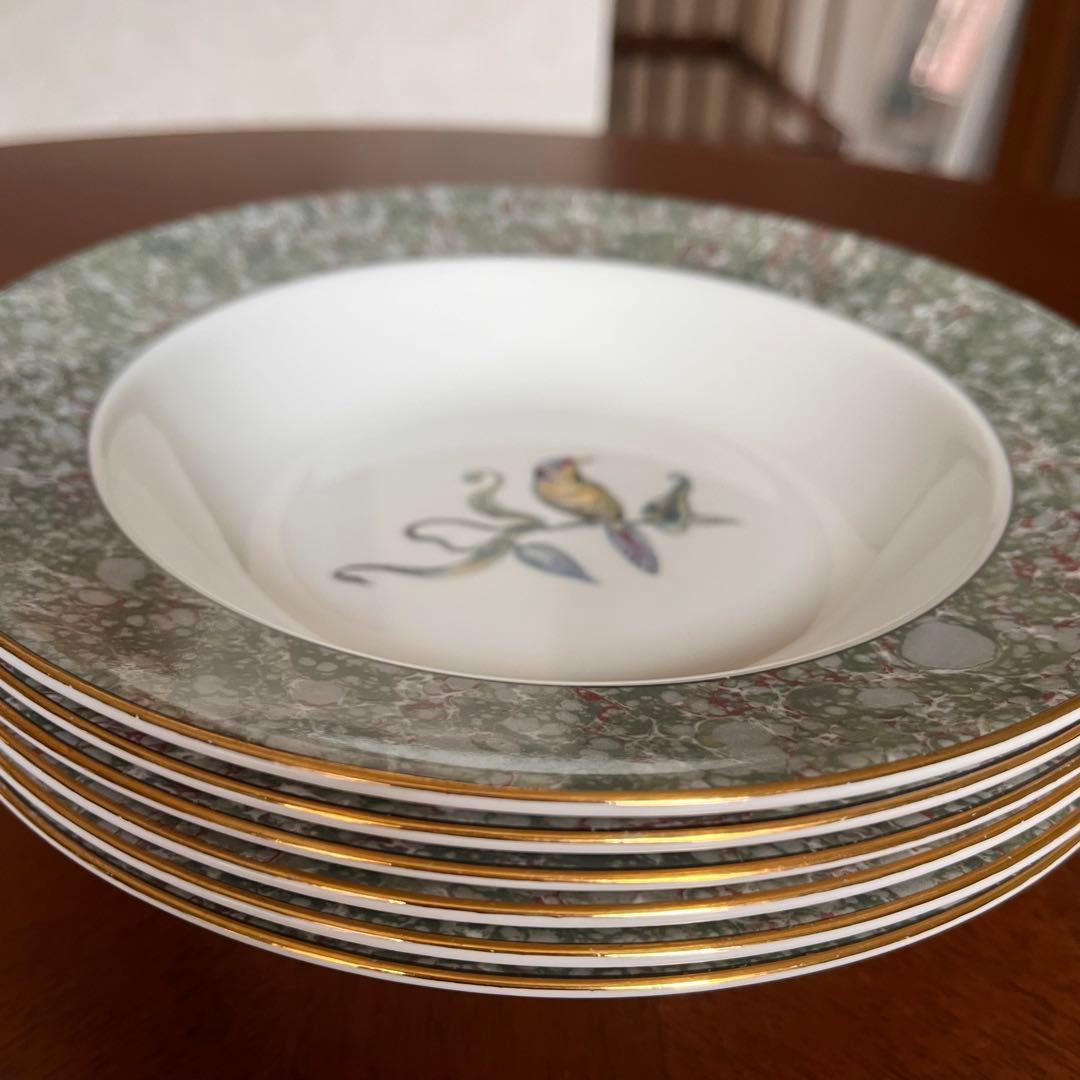 【黒壺美品】ウェッジウッド★ハミングバード★深皿　6枚