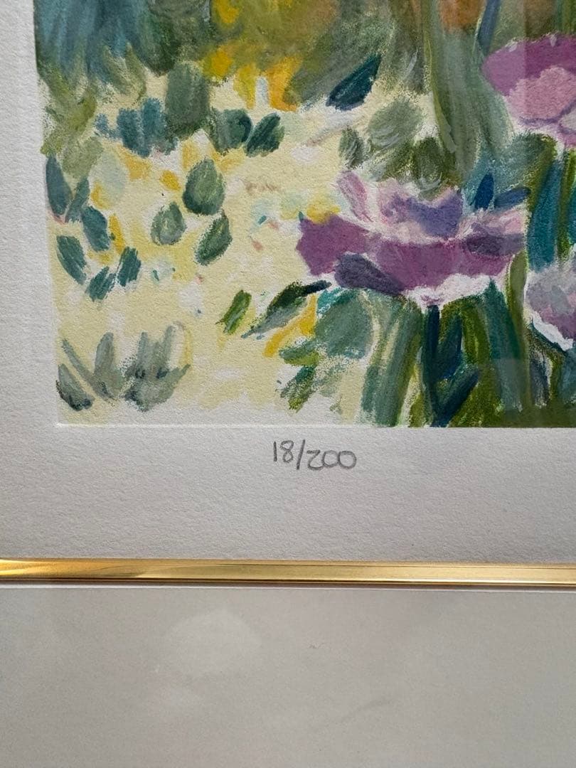 真作保証 ジョン ポーウェル 【春の花】シリアル サインあり