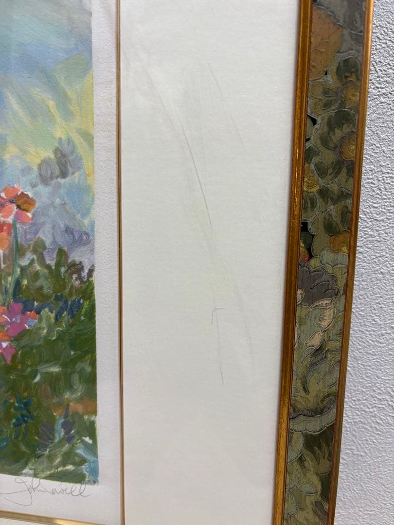 真作保証 ジョン ポーウェル 【春の花】シリアル サインあり