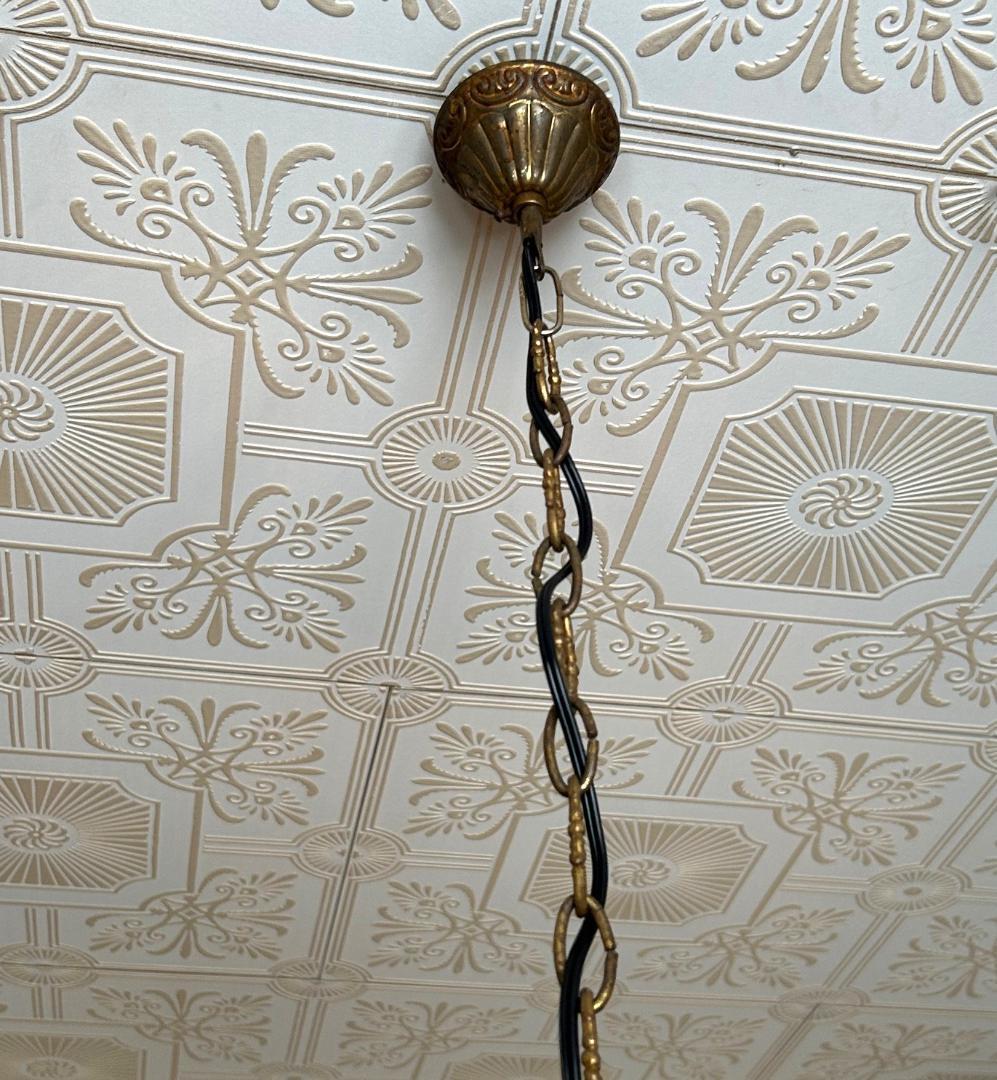 フランスアンティーク　シャンデリア　ガラスドロップ　照明　ランプ　PARIS