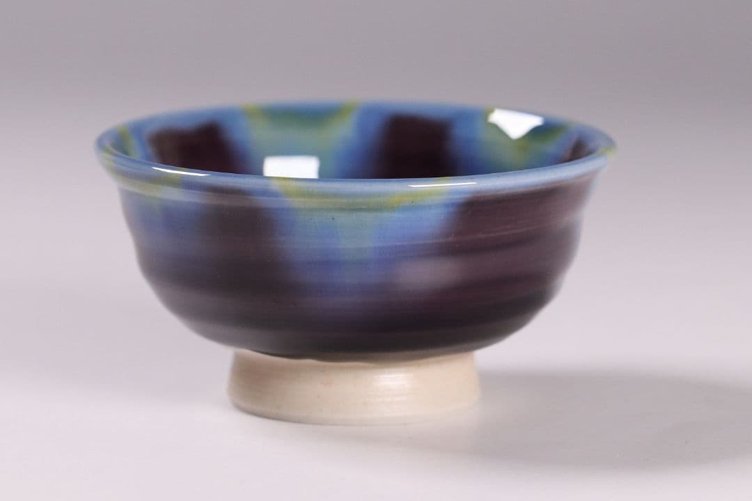 【CL26・27】人間国宝 三代 徳田八十吉 ぐい呑 共箱 九谷焼 盃 酒器