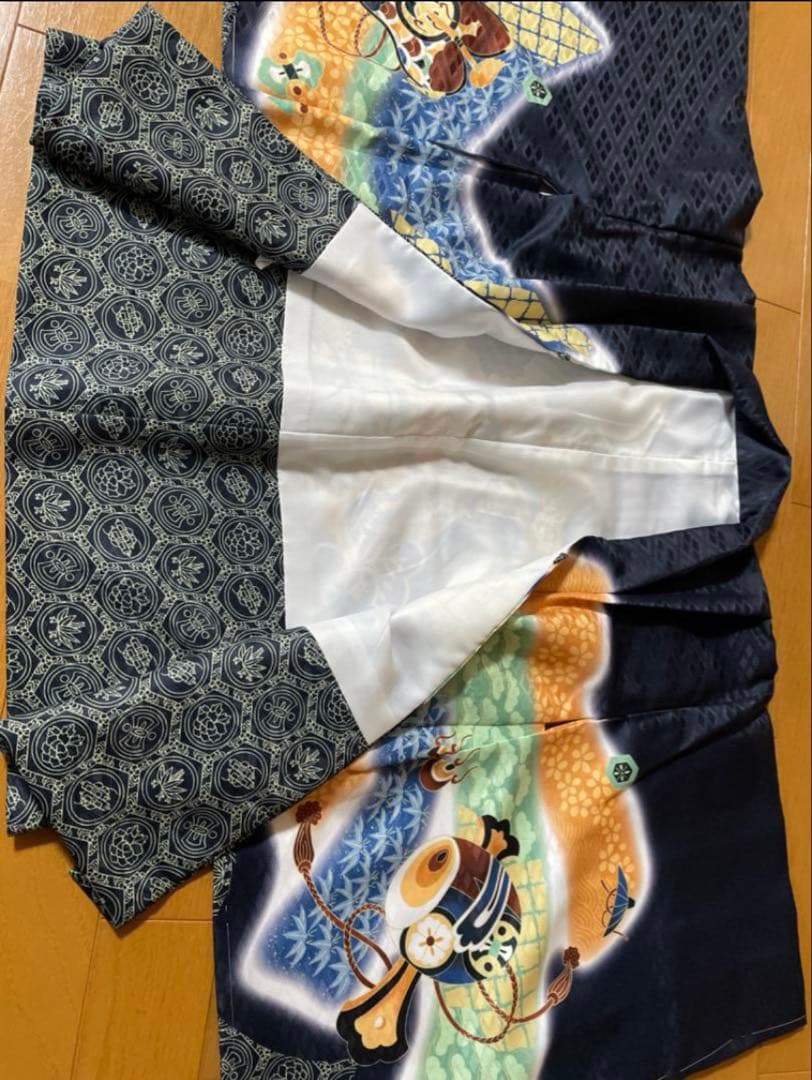 753★5歳男の子お祝い着★10点★羽織り★袴★草履★着物セット