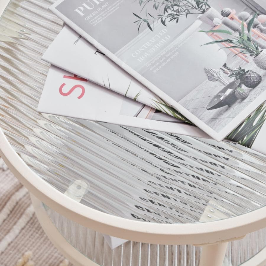 新品ガラステーブル 2点セット センターテーブル ローテーブル 1635-160