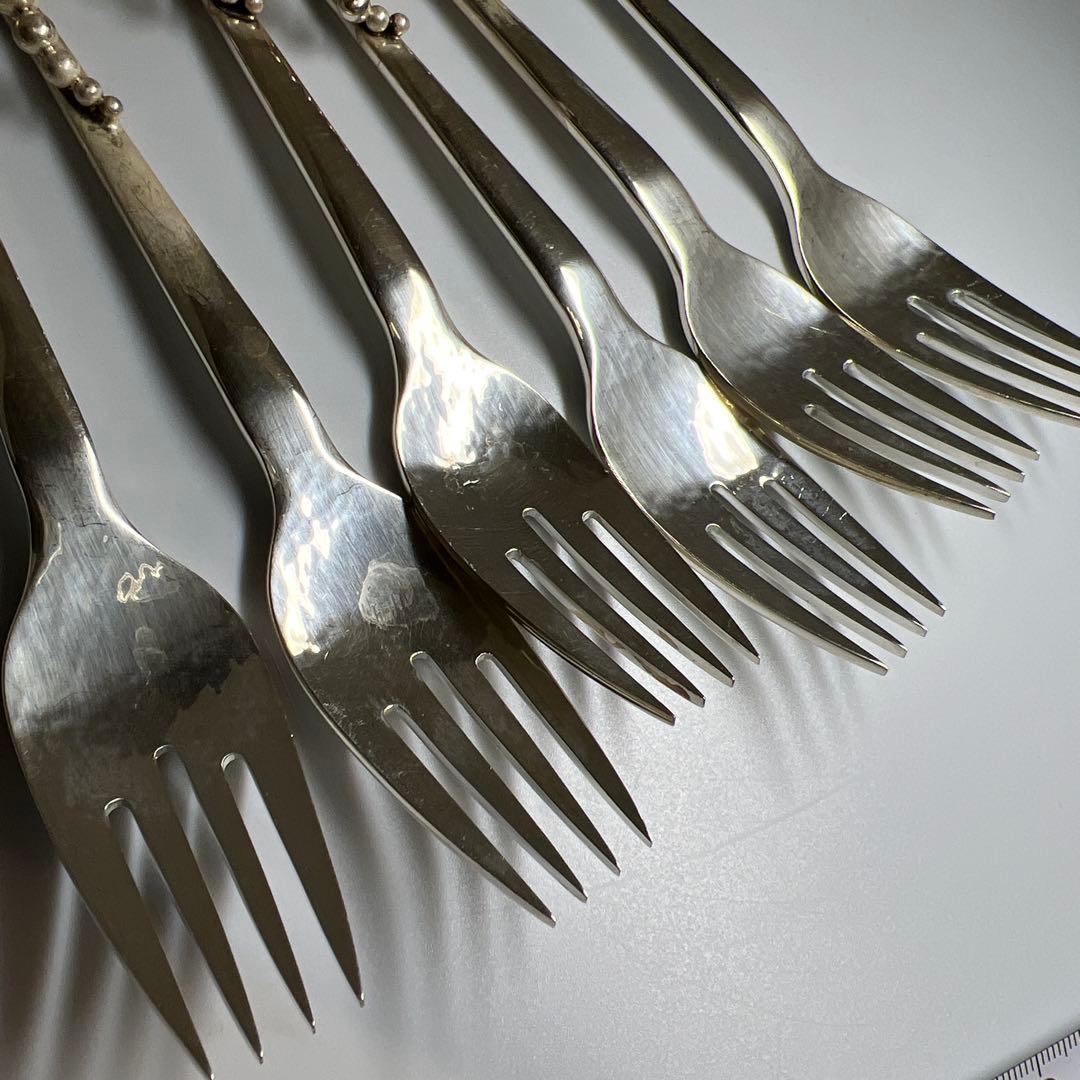 ジョージジェンセン　ブロッサムsterling925 ディナーフォーク6本　袋付