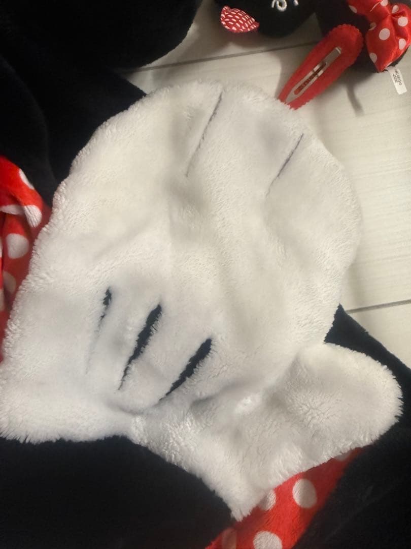 ミニーマウス ファンキャップ マフラー ミニー ヘアピン 2点セット