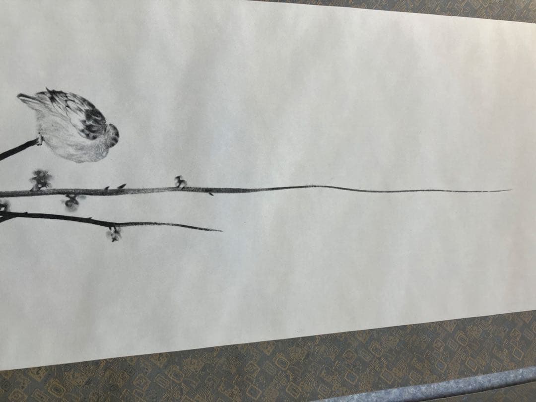 掛け軸 宮本武蔵 書画名品選 三幅対 枯木鳴鵙図・紅梅鳩図・布袋観闘鶏