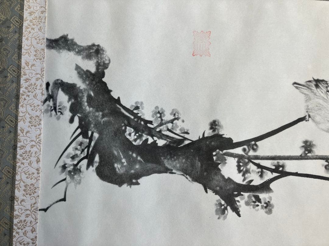 掛け軸 宮本武蔵 書画名品選 三幅対 枯木鳴鵙図・紅梅鳩図・布袋観闘鶏