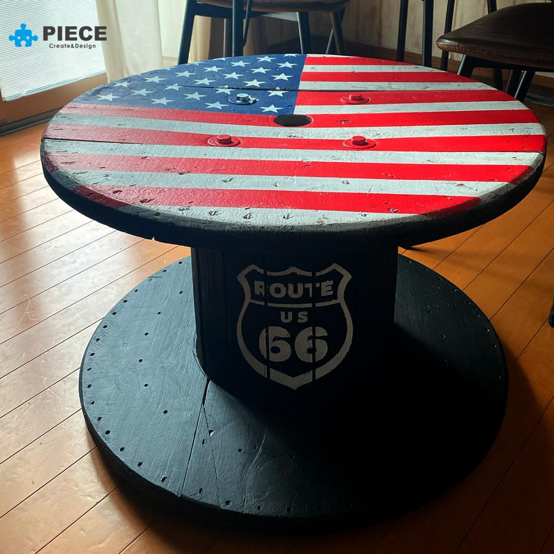 サイドテーブル アメリカン 雑貨 ケーブルドラム 電線ドラム