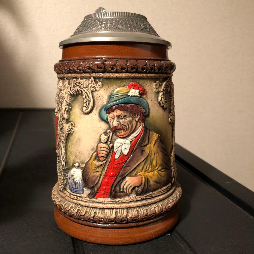 ドイツ製　蓋付き　ビアジョッキ